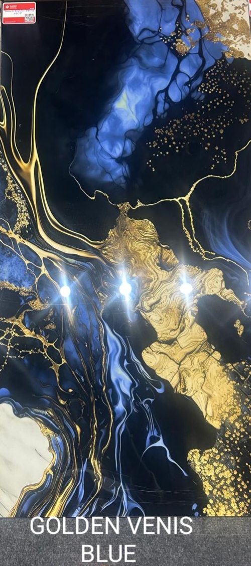 ANUJ 4X2 FLOOR TILE - GOLDEN VENIS BLUE